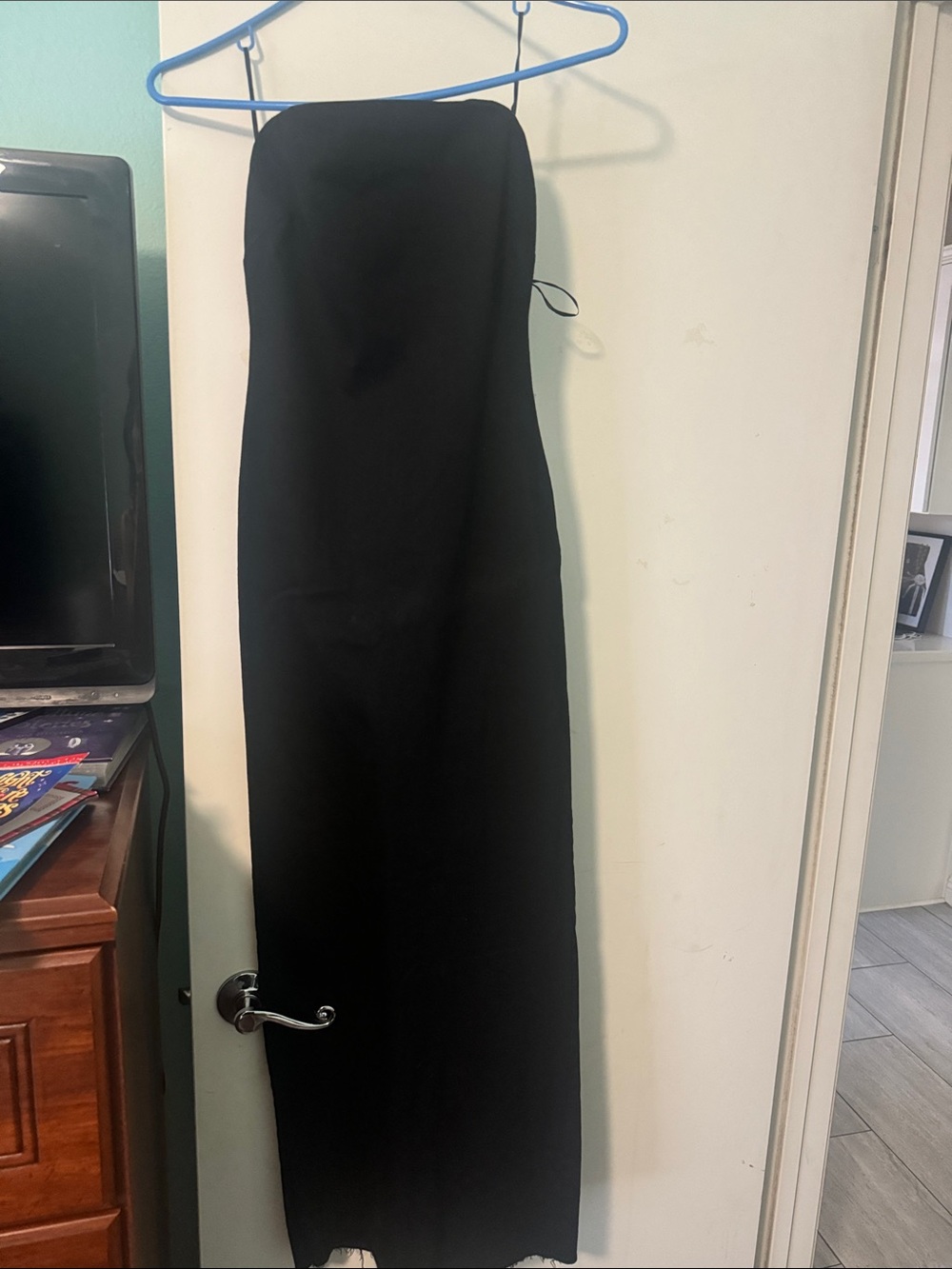 Zara Black Strapless Maxi Dress
